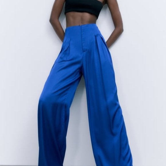 Zara Pants - NEW ZARA FULL LENGTH SATIN EFFECT PANTS
